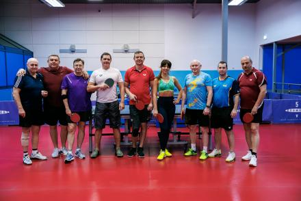 Змагання з настільного тенісу.— фітнес-клуб 5 елемент